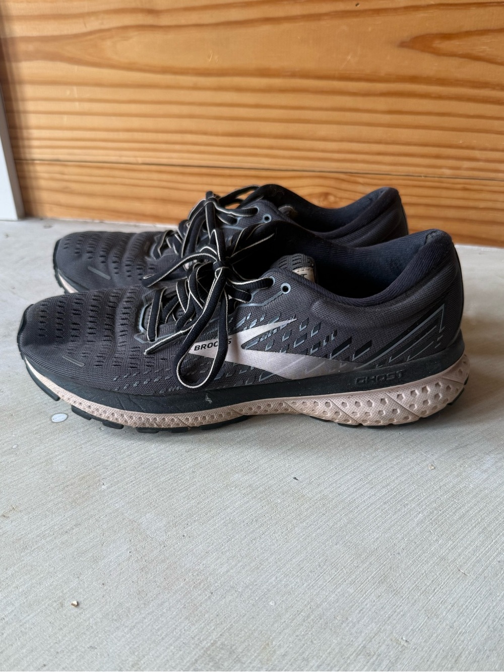 Brooks Black and Light Taupe Running Shoes